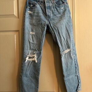 Levi's Light Blue Distressed Women Jeans